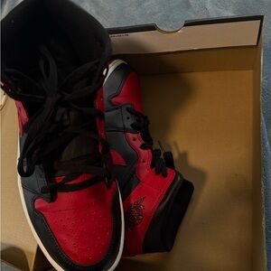 Nike Red and Black High-Top Sneakers